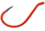 Gamakatsu Octopus Hook, Barbed, Needle Point Ringed Eye, Fluorescent Red, Size 1/0, 5 per Pack, 02611-FR