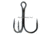 Gamakatsu Treble Hook, Needle Point, Round Bend, 2X Heavy Wire, NS Black, Size 1, 7 per Pack, 57410