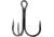 Gamakatsu Treble Hook, Needle Point, Round Bend, 2X Heavy Wire, NS Black, Size 4, 11 per Pack, 57408