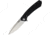 Ganzo Knives Adimanti Framelock Black Folding Knife, 3.38 satin finish D2 tool steel blade, Black G10 handle with stainless back handle, SKIMEN-BK