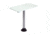Garelick Complete Quick Release Table Pedestal System With Rectangular Table Top - 15in x 28in, White, 75650