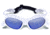 Gargoyles Gamer Sunglasses w/ White Frame, Green w/Blue Mirror Lens GAR10700067