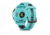 Garmin Forerunner 265 Watch, Black Bezel w/ Aqua Case and Aqua/Black Silicone Band, 010-02810-02
