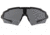 Gatorz Blastshield Sunglasses, Black Logo, OD Green Frame, Ballistic Smoke Lens, 841235126215
