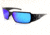 Gatorz BOXSTER Sunglasses, Black Frame, Smoked Polarized W/ Blue Mirror Lens, Polarized, BOXBLK01P-B