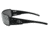 Gatorz Boxster Sunglasses, Black Frame, Smoked Polarized w/ Chrome Mirror Lens, BOXBLK01P-C