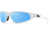 Gatorz Revenant Sunglasses, Frost w/Black Logo Frame, Smoke Optimized Polarized w/ Blue Mirror Lens, Frost, Medium, 841235128547