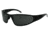 Gatorz Wraptor Ansi Z87.1 Sunglasses, Black Frame, Smoked Anti Fog Lens, WRAZBLK01A