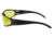 Gatorz Wraptor Ansi Z87.1 Sunglasses, Black Frame, Yellow Anti Fog Lens, WRAZBLK04A