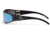Gatorz Wraptor Sunglasses, Black Frame, Smoke Polarized w/Blue Mirror Lens, WRABLK01P-B