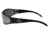 Gatorz Wraptor Sunglasses, Black Frame, Smoked Polarized W/ Chrome Lens, WRABLK01P-C