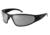 Gatorz Wraptor Sunglasses, Black Frame, Smoked Polarized W/ Chrome Lens, WRABLK01P-C