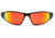 Gatorz Wraptor Sunglasses, Blackout Frame, Smoke Polarized w/Sunburst Mirror Lens, WRABLK13PMBP