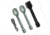Gerber Gerber ComplEAT 4PC Lightweight Utensil Set Baltic HZ Green/Blk/Gray G1072329, Black/Gray/Green, adult, BHQ-199931