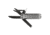 Gerber Lockdown Pry Multi-tool, 2.5in, Matte Black Drop Point Blade, Silver Aluminum Handle, 30-001593