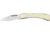 German Bull Lockback Folding Knife, 2.5in, Stainless Clip Blade, White Smooth Bone Handle GB110WSB