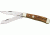 German Bull Trapper Walnut Folding Knife,Stainless Clip and Spey Blade, Walnut Handle GB254WAL