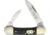 German Eye Canoe Folding Knife, Mirror Solingen Steel Spear And Pen Blades, Black Jigged Bone Handle, Blade Etching, SMBB BLACK BONE