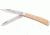 German Eye Jim Bowie Trapper Folding Knife,Stainless Clip and Spey Blade, Yellow Celluloid Handle JB20SSY