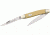German Eye Muskrat Yellow Folding Knife,Twin Solingen Steel Clip Blade, Yellow Celluloid Handle GEMY