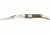 German Eye Toothpick Folding Knife,Solingen Long Clip Blade, Genuine Deer Stag Handle GETPDS