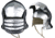 Get Dressed For Battle Bellows Face Sallet, Wearable 14 Gauge Steel Helmet With Liner, AB0344