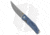 GiantMouse Vox/Anso ACE Clyde Folding Knife, 3.00in, CPM 20CV, Trailing Point Blade, Micarta, Blue Handle, Stonewash, Blue/Gray, 7.00 inch, BHQ-215880