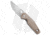 GiantMouse Vox/Anso ACE Nimbus V2 Folding Knife, 3.25in, ELMAX, Drop Point Blade, Micarta, Tan Handle, Tan/Gray, 7.25 inch, BHQ-118705