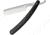 Giesen &amp; Forsthoff Straight Razor Plastic, 6.25in Closed, 3.5in Satin SS Blade, Black Plastic Handle, Extended Tang, Black, 407