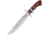 Gil Hibben Sub-Hilt Fighter Knife, 14.13in Overall, 8.5in Mirror 5Cr15MoV Stainless Blade, Bloodwood Handle, Leather Sheath, GH5111