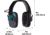 Girls With Guns Shield Low-Profile Electronic Earmuffs, 24 dB NRR, ANSI S3.19 &amp; CE EN352-1 Hearing Protection Rated, Gray/Teal/Black, One Size, 2348