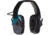 Girls With Guns Shield Low-Profile Electronic Earmuffs, 24 dB NRR, ANSI S3.19 &amp; CE EN352-1 Hearing Protection Rated, Gray/Teal/Black, One Size, 2348