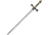 Gladius Barbarian Sword Brass, 36.5 unsharpened carbon steel blade, Metal alloy handle, 227