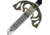 Gladius Brass Crusader Sword, 40.25in Overall, 32in Satin Stainless Blade, Wire Wrapped Handle, 3110