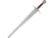 Gladius Dagesse Sword w/Scabbard, 26.5 satin finish carbon steel blunt tip blade, Brown wood handle, 3520V