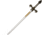 Gladius Mini Barbarian Sword, 8.25 unsharpened metal alloy blade, Aged brass finish metal alloy handle, 9