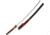 Gladius Shimazu Katana, 29 carbon steel blade, Brown wood handle, 124