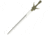 Gladius Terminator Letter Opener, 8 metal alloy unsharpened blade, Antique gold finish metal handle, 15