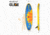 Glide Lotus Inflatable Paddle Board, Blue/Orange/Yellow, 10ft X 35in X 6in, o2-LTUS