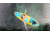 Glide Retro Inflatable Paddle Board, Blue/Yellow, 10ft 6 X 33in X 6in, o2-RET-BL