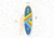 Glide Retro Inflatable Paddle Board, Blue/Yellow, 10ft 6 X 33in X 6in, o2-RET-BL