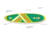 Glide Retro Inflatable Paddle Board, Green/Yellow, 10ft 6 X 33in X 6in, o2-RET-GR