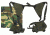 Global Military Gear Shoulder Tactical Holster w/ Double Mag Pouch, Woodland Camo - Full Size Autos 
