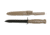 Glock Field Knife w/ Saw Back, 6.5in, Spring Steel HRC 55, Drop Point, Plain/Saw Back Blade, FDE Polymer Handle, KD039179