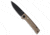 Glow Rhino Glow Rhino Fermi Liner Lock Knife Tan G-10 + Tritium Thumb Stud 3" Black, Tan, D2, adult, BHQ-200870