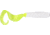 GOT-CHA Curltail Grub Curltail Grub, 4" White/Chartreuse Tail, 20/Pack, H4CT20-33