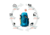 Gregory Amber 44 L Backpack, Coral Blue, 149385-7197