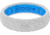 Groove Life Thin Snow Silicone Ring, White/Blue, 06, 21023