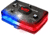 Guardian Angel Elite Series Wearable Safety Light, Black Casing, White/Red/Blue Split Front, Red/Blue Split Rear, White Top Light, Red Work Light, ELT-R/B