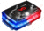 Guardian Angel Elite Series Wearable Safety Light, Black Casing, White/Red/Blue Split Front, Red/Blue Split Rear, White Top Light, Red Work Light, ELT-R/B